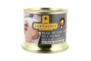 Paštetas-LARNAUDIE anties kepeneliu foie gras su Guérande druska 190g