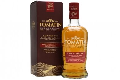 Viskis-Tomatin Cask Strenght Bourbon & Sherry Casks 57.5% 0.7L + GB