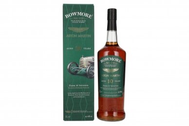 Viskis-Bowmore 10YO ASTON MARTIN Dark & Intense 40% 1L + GB