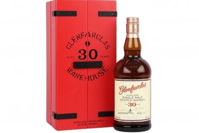 Viskis-Glenfarclas 30YO Highland Single Malt Scotch Whisky 43% 0.7L + GB