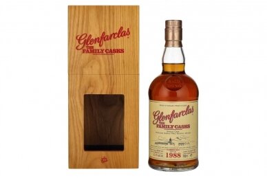 Viskis-Glenfarclas THE FAMILY CASKS Single Cask SUMMER 2018 Refill Sherry Butt 1988 52.4% 0.7L + GB