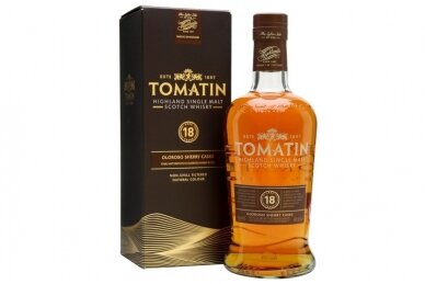 Viskis-Tomatin Oloroso Sherry Casks 18YO 46% 0.7L + GB